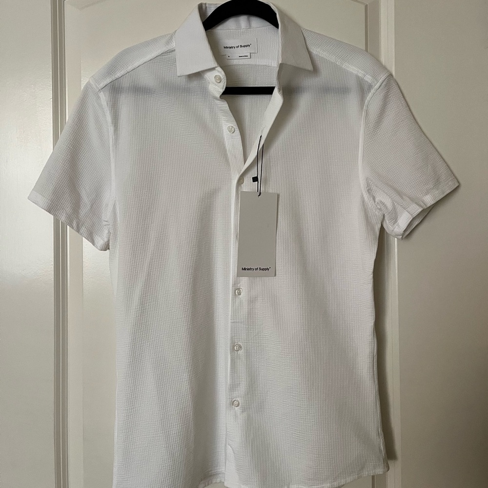 Ministry of Supply Hybrid Short Sleeve Dress Shirt